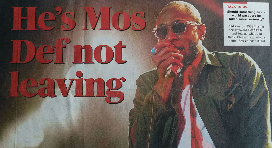 He’s Mos Def not leaving